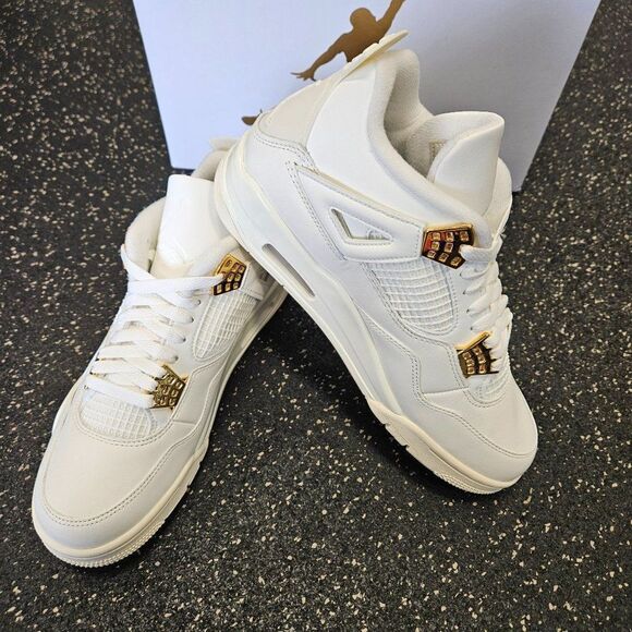 Nike Air Jordan 4 Metallic Gold AQ9129-170 Womens Size 10W/8.5M - Picture 5 of 8